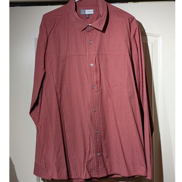 Toad & Co. Insect Shield Repellant Apparel Red Plaid Button Down Shirt Sz XL - Picture 1 of 13
